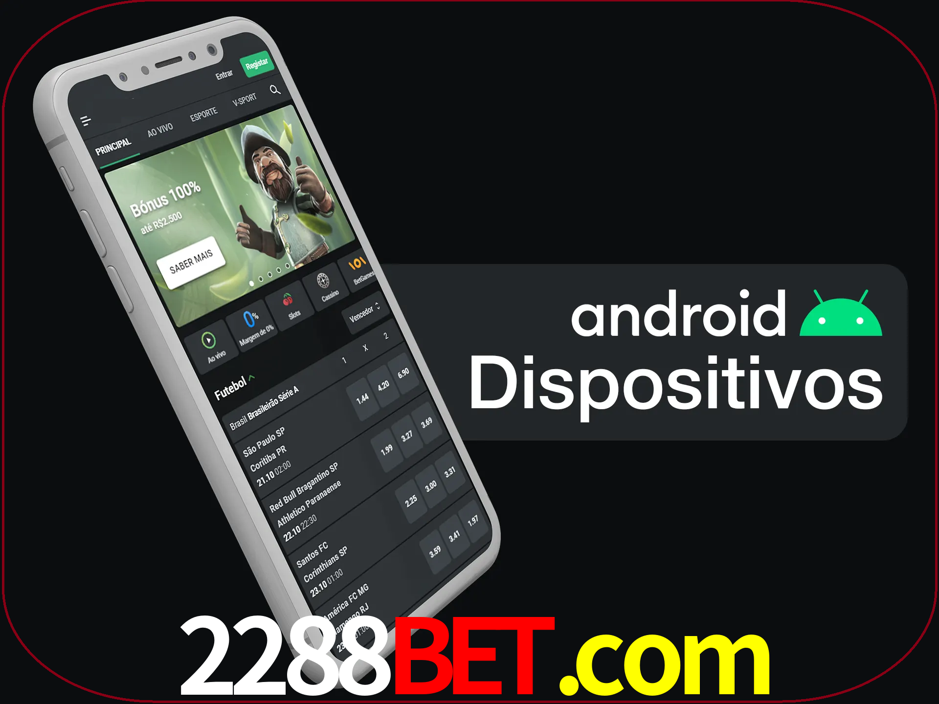 O aplicativo suporta a maioria de todos os dispositivos Android.