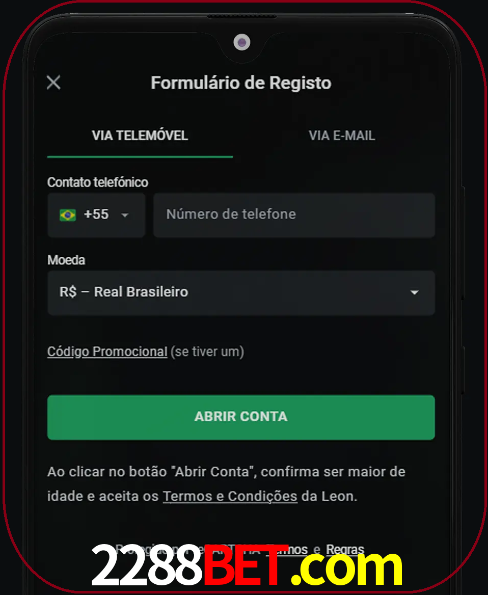 Abra o aplicativo e inicie o processo de registro.