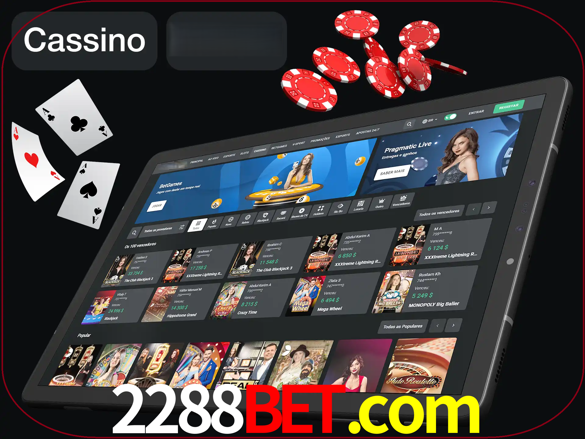 Jogue vários jogos de cassino em nosso cassino.